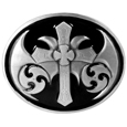 Cross with Blades Oversized Belt Buckle